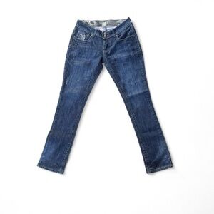 Red Rivet Women's Straight-Leg Denim Jeans in Blue Wash